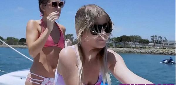  Teen BFFs on a boat trip with Mobys Dick fuck outdoor